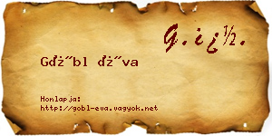 Göbl Éva névjegykártya